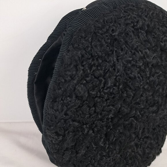 Vintage Persian Curly Lamb Muff w/ Waldes Zipper by Engel-Fetzer Cleveland OH - Picture 4 of 15